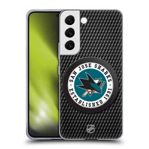 NHL San Jose Sharks Puck Texture Soft Gel Case for Samsung Galaxy S22 5G