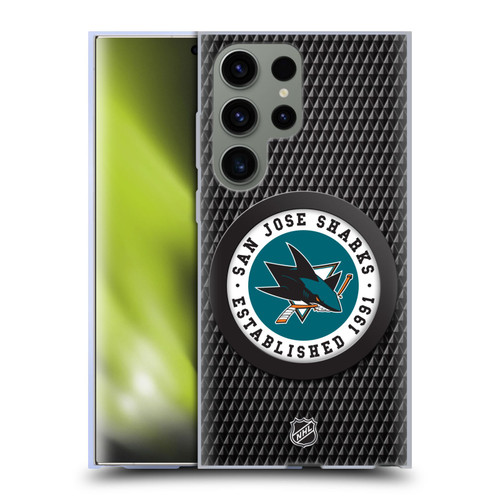 NHL San Jose Sharks Puck Texture Soft Gel Case for Samsung Galaxy S23 Ultra 5G