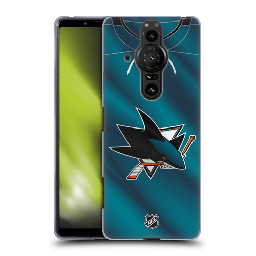 NHL San Jose Sharks Jersey Soft Gel Case for Sony Xperia Pro-I