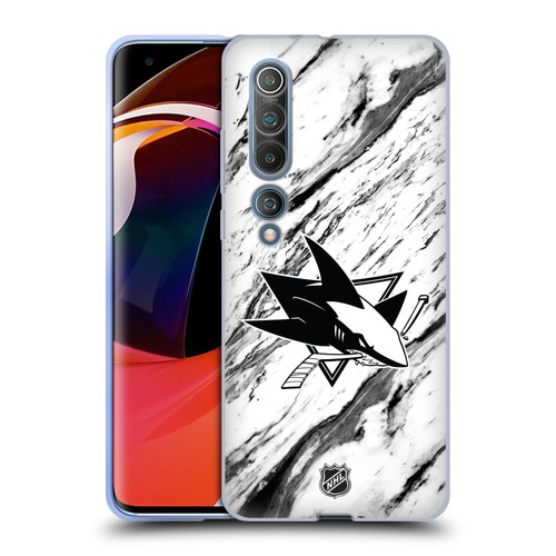 NHL San Jose Sharks Marble Soft Gel Case for Xiaomi Mi 10 5G / Mi 10 Pro 5G