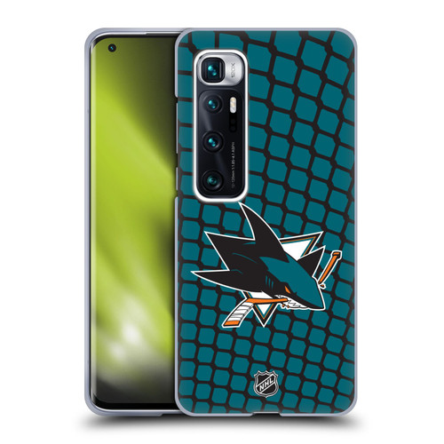 NHL San Jose Sharks Net Pattern Soft Gel Case for Xiaomi Mi 10 Ultra 5G