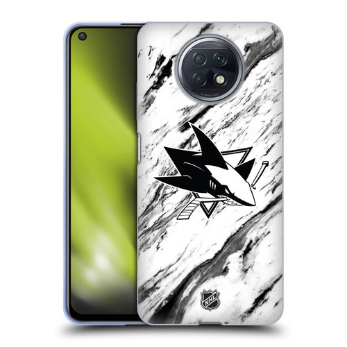 NHL San Jose Sharks Marble Soft Gel Case for Xiaomi Redmi Note 9T 5G