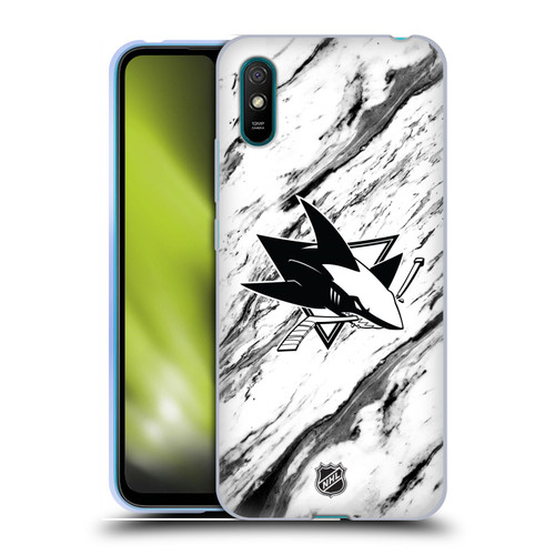 NHL San Jose Sharks Marble Soft Gel Case for Xiaomi Redmi 9A / Redmi 9AT