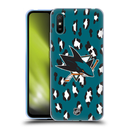 NHL San Jose Sharks Leopard Pattern Soft Gel Case for Xiaomi Redmi 9A / Redmi 9AT