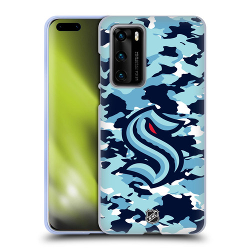 NHL Seattle Kraken Camouflage Soft Gel Case for Huawei P40 5G