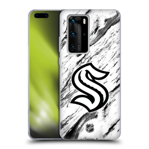 NHL Seattle Kraken Marble Soft Gel Case for Huawei P40 Pro / P40 Pro Plus 5G