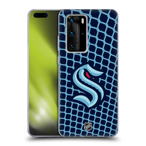 NHL Seattle Kraken Net Pattern Soft Gel Case for Huawei P40 Pro / P40 Pro Plus 5G