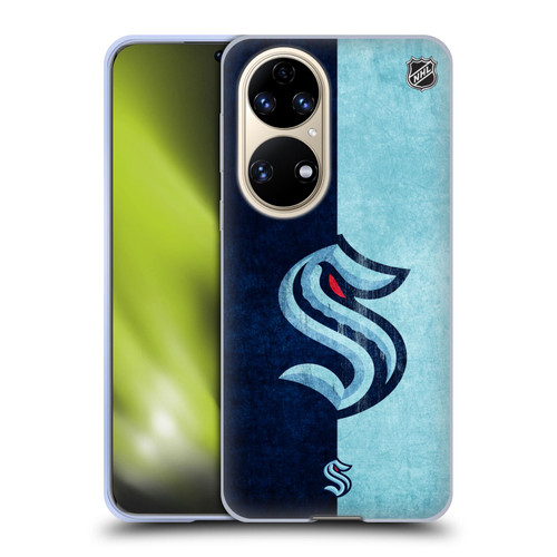 NHL Seattle Kraken Half Distressed Soft Gel Case for Huawei P50