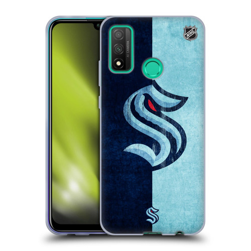 NHL Seattle Kraken Half Distressed Soft Gel Case for Huawei P Smart (2020)