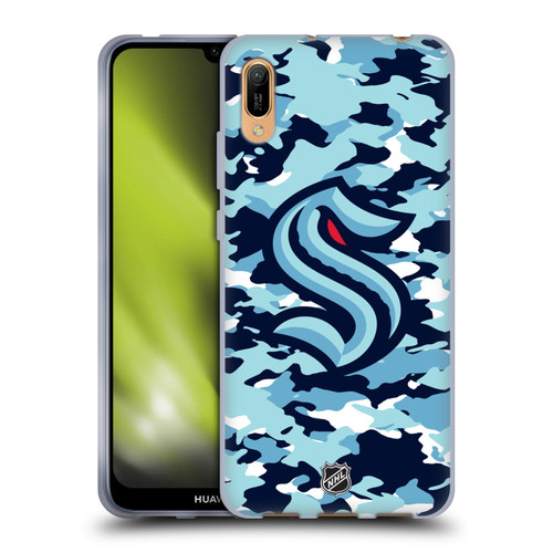 NHL Seattle Kraken Camouflage Soft Gel Case for Huawei Y6 Pro (2019)