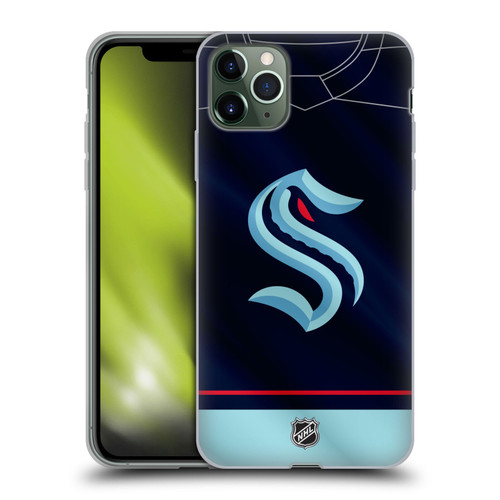 NHL Seattle Kraken Jersey Soft Gel Case for Apple iPhone 11 Pro Max
