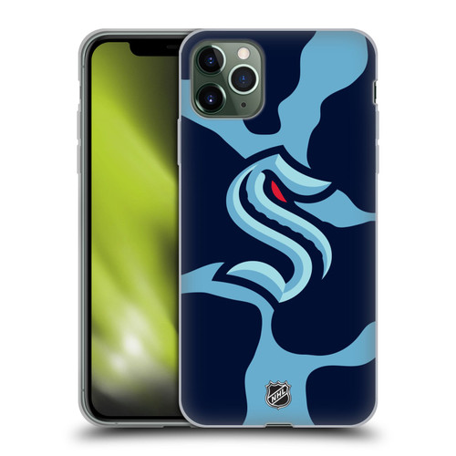 NHL Seattle Kraken Cow Pattern Soft Gel Case for Apple iPhone 11 Pro Max