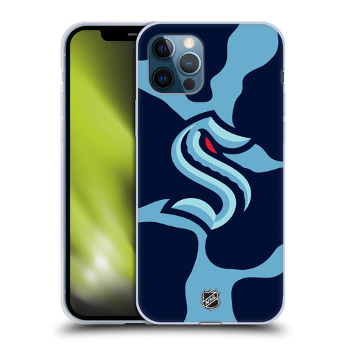 NHL Seattle Kraken Cow Pattern Soft Gel Case for Apple iPhone 12 / iPhone 12 Pro