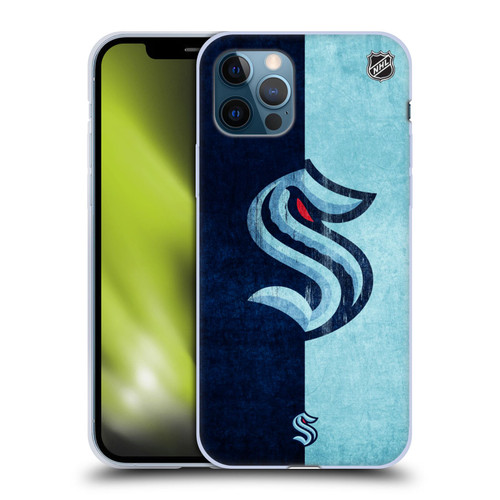 NHL Seattle Kraken Half Distressed Soft Gel Case for Apple iPhone 12 / iPhone 12 Pro