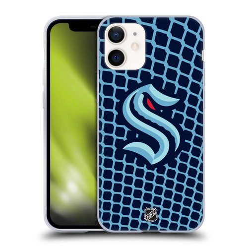NHL Seattle Kraken Net Pattern Soft Gel Case for Apple iPhone 12 Mini