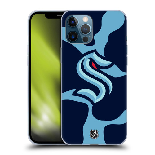 NHL Seattle Kraken Cow Pattern Soft Gel Case for Apple iPhone 12 Pro Max