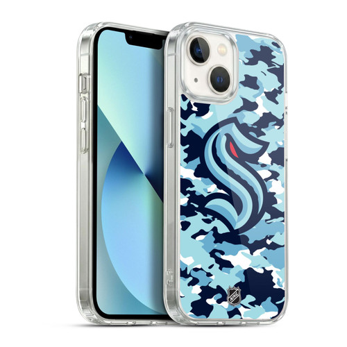 NHL Seattle Kraken Camouflage Soft Gel Case for Apple iPhone 13