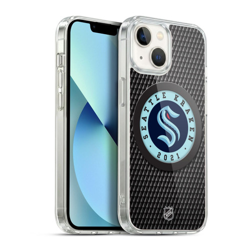 NHL Seattle Kraken Puck Texture Soft Gel Case for Apple iPhone 13