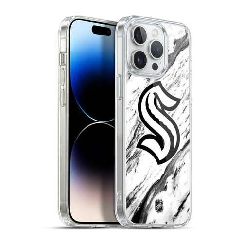 NHL Seattle Kraken Marble Soft Gel Case for Apple iPhone 13 Pro Max