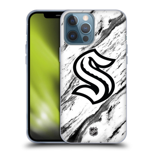 NHL Seattle Kraken Marble Soft Gel Case for Apple iPhone 13 Pro Max