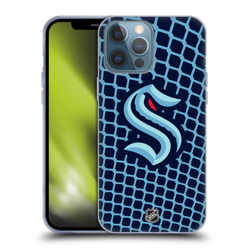 NHL Seattle Kraken Net Pattern Soft Gel Case for Apple iPhone 13 Pro Max