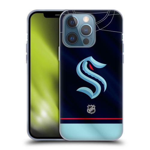 NHL Seattle Kraken Jersey Soft Gel Case for Apple iPhone 13 Pro