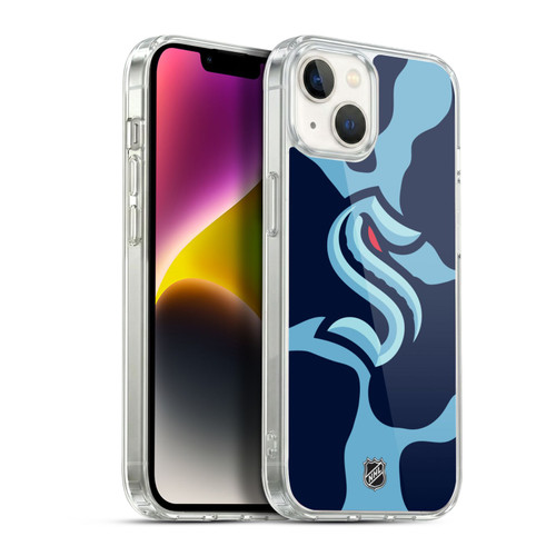 NHL Seattle Kraken Cow Pattern Soft Gel Case for Apple iPhone 14 Plus