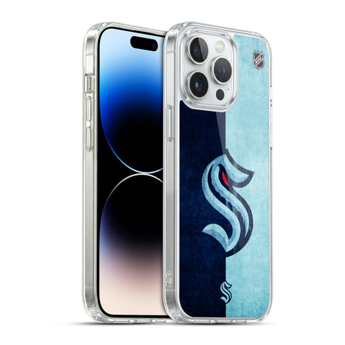 NHL Seattle Kraken Half Distressed Soft Gel Case for Apple iPhone 14 Pro Max