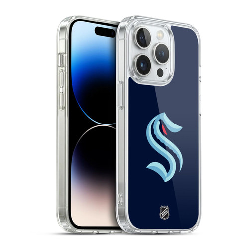 NHL Seattle Kraken Plain Soft Gel Case for Apple iPhone 14 Pro