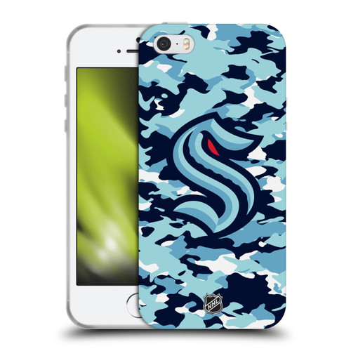 NHL Seattle Kraken Camouflage Soft Gel Case for Apple iPhone 5 / 5s / iPhone SE 2016