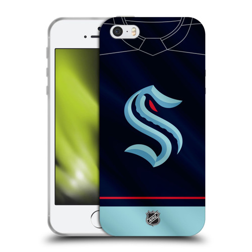 NHL Seattle Kraken Jersey Soft Gel Case for Apple iPhone 5 / 5s / iPhone SE 2016