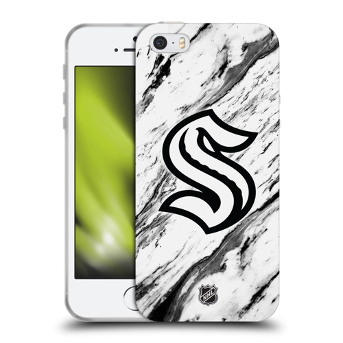 NHL Seattle Kraken Marble Soft Gel Case for Apple iPhone 5 / 5s / iPhone SE 2016