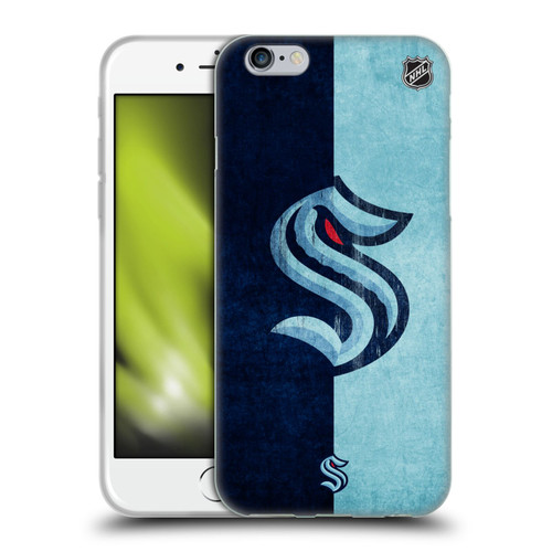 NHL Seattle Kraken Half Distressed Soft Gel Case for Apple iPhone 6 / iPhone 6s