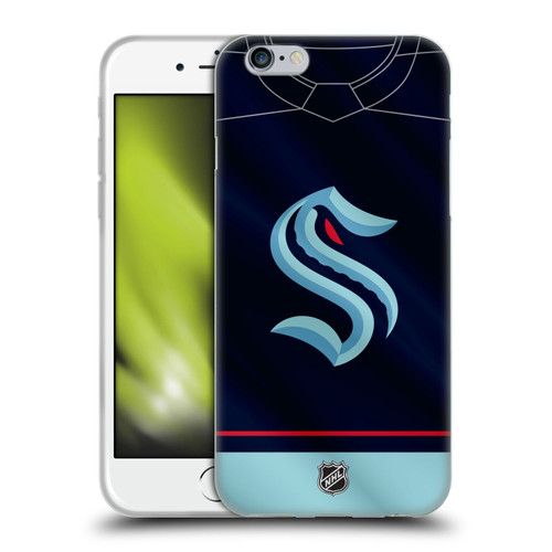 NHL Seattle Kraken Jersey Soft Gel Case for Apple iPhone 6 / iPhone 6s