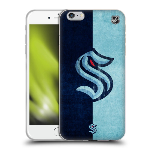 NHL Seattle Kraken Half Distressed Soft Gel Case for Apple iPhone 6 Plus / iPhone 6s Plus