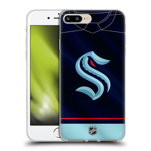 NHL Seattle Kraken Jersey Soft Gel Case for Apple iPhone 7 Plus / iPhone 8 Plus