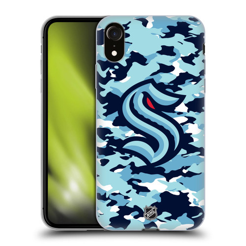 NHL Seattle Kraken Camouflage Soft Gel Case for Apple iPhone XR