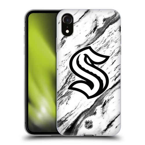 NHL Seattle Kraken Marble Soft Gel Case for Apple iPhone XR