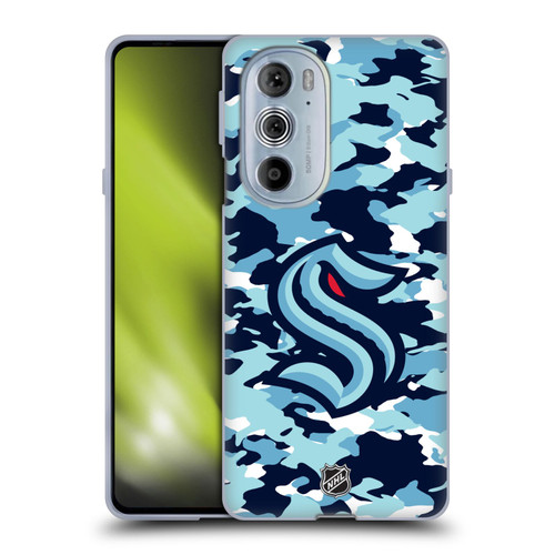 NHL Seattle Kraken Camouflage Soft Gel Case for Motorola Edge X30