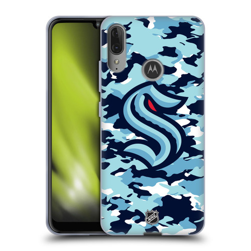 NHL Seattle Kraken Camouflage Soft Gel Case for Motorola Moto E6 Plus