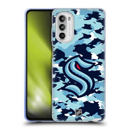 NHL Seattle Kraken Camouflage Soft Gel Case for Motorola Moto G52