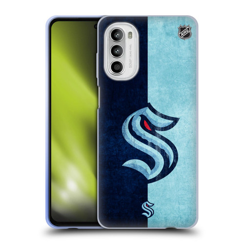 NHL Seattle Kraken Half Distressed Soft Gel Case for Motorola Moto G52
