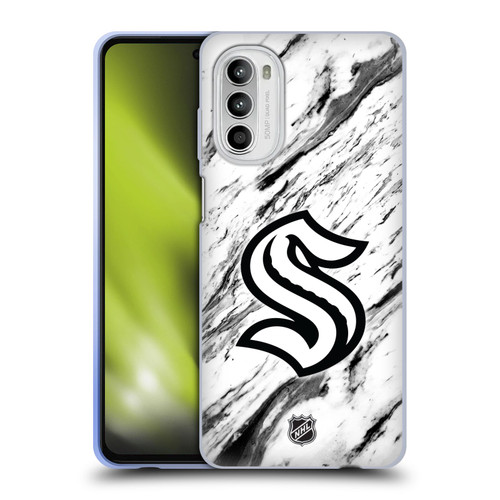 NHL Seattle Kraken Marble Soft Gel Case for Motorola Moto G52