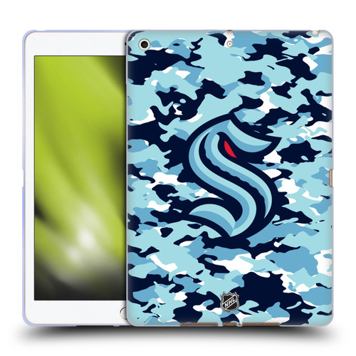 NHL Seattle Kraken Camouflage Soft Gel Case for Apple iPad 10.2 2019/2020/2021