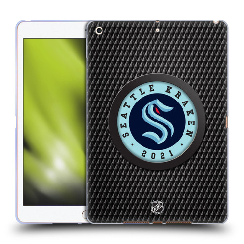 NHL Seattle Kraken Puck Texture Soft Gel Case for Apple iPad 10.2 2019/2020/2021