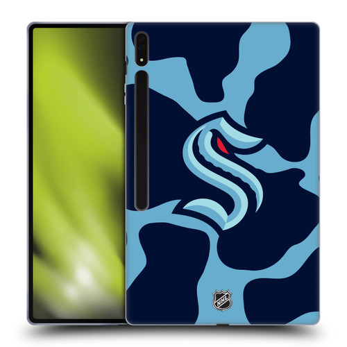 NHL Seattle Kraken Cow Pattern Soft Gel Case for Samsung Galaxy Tab S8 Ultra