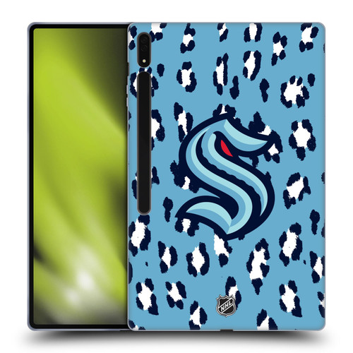 NHL Seattle Kraken Leopard Patten Soft Gel Case for Samsung Galaxy Tab S8 Ultra