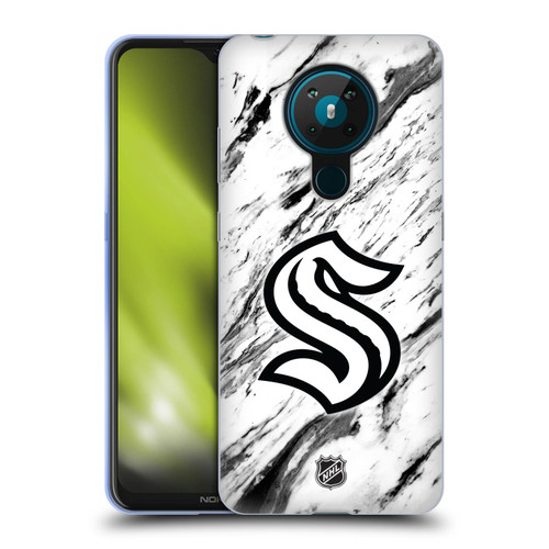 NHL Seattle Kraken Marble Soft Gel Case for Nokia 5.3