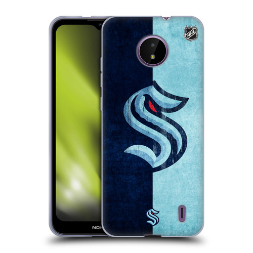 NHL Seattle Kraken Half Distressed Soft Gel Case for Nokia C10 / C20