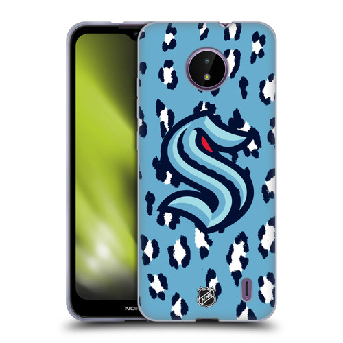 NHL Seattle Kraken Leopard Patten Soft Gel Case for Nokia C10 / C20